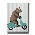 thumbnail image 1 of Epic Graffiti 'Rhino on Moped,' by Fab Funky, Canvas Wall Art, 12"x16", 1 of 3