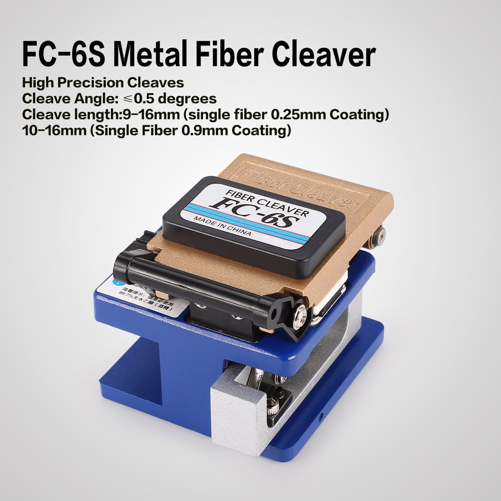 Optic Fiber Cleaver Blade High Precision Cutting Tool Manual Push Cutter FC-6S 
