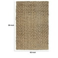 thumbnail image 5 of Lenn 5 x 8 Handspun Area Rug Herringbone Woven Pattern Brown Gray Jute- Saltoro Sherpi, 5 of 5