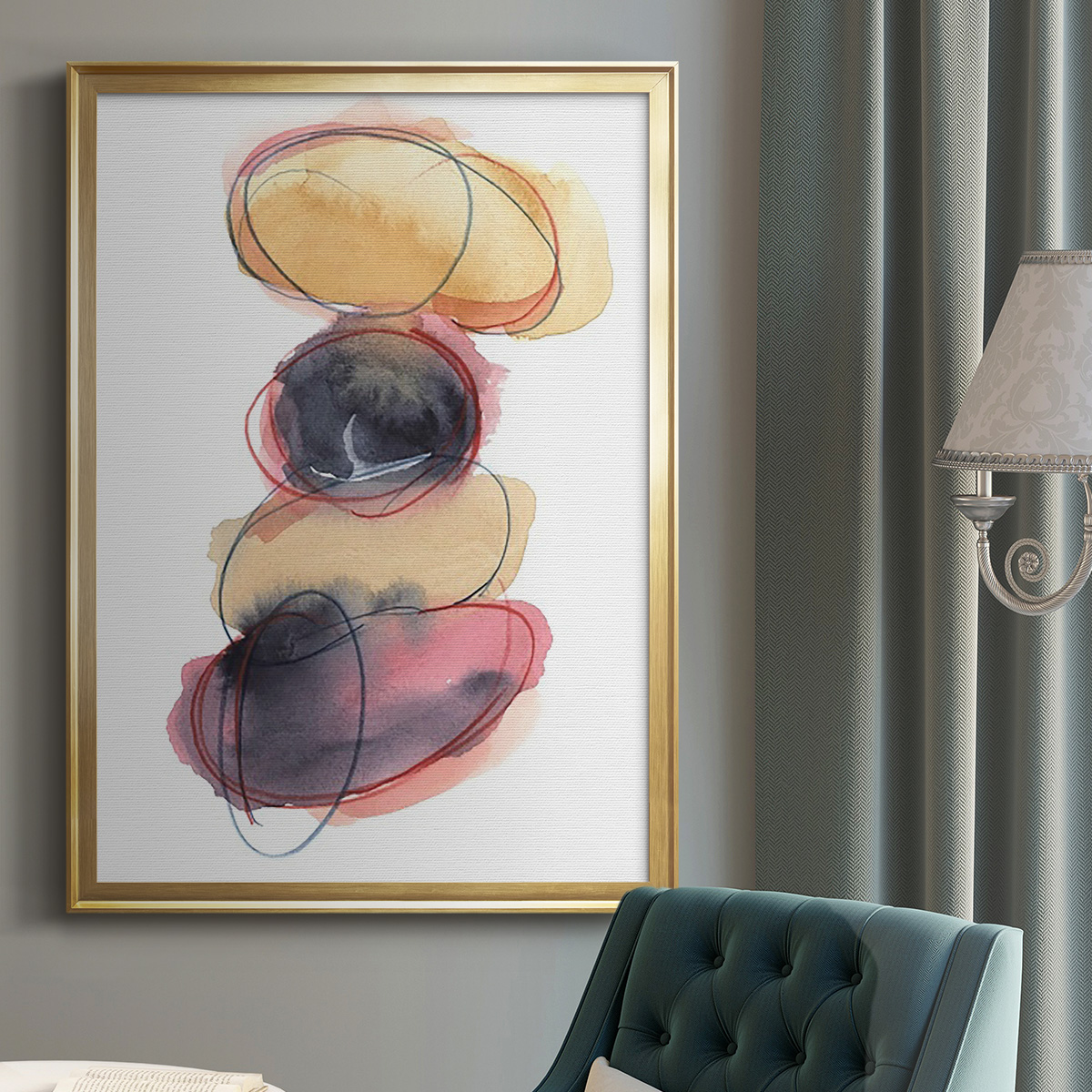 Balancing Act II Premium Framed Print, in Gold, Black, or Silver - Ready to Hang
