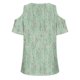thumbnail image 3 of Camisas de Manga Corta para las Mujeres Blusa de Cuello Redondo de Impresión Casual, Top de Algodón de Imitación Ligero para el Hogar, el Uso Diario Y las Cuatro Estaciones, 3 of 4