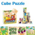 thumbnail image 2 of Juego de rompecabezas de aprendizaje educativo temprano de 9 piezas, juguetes para niños, rompecabezas de bloques de madera grande, 2 of 5