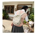 thumbnail image 4 of Mochila para ordenador portátil de mezclilla vintage blanca, mochila informal de lona, ​​bolso de mano, mochila ligera, bolso de hombro, 4 of 5