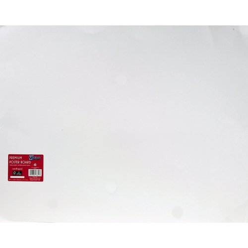 UCreate Premium Poster Board, White, 22" x 28"