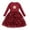 Red, variant on Odeerbi Toddler Girls Long Sleeve Rib Knit Tulle Dress Kids Cute Solid Color Star Print Sparkly Sequin Dress Toddler Girls Clothes