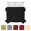 thumbnail image 4 of Lavish Home 66-40-FQ-BL Solid Color Bed Quilt-Full/Queen-Black, 4 of 7