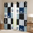 thumbnail image 2 of Feelyou Kids Cartoon Golf Curtains Pack of 2 (42x84 Each), Est Sleep Sports Curtains Blackout, Blue Buffalo Plaid Bedroom Curtains, Blackout Curtains Room Decor, 2 of 6