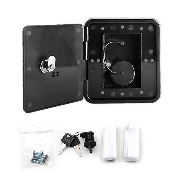RV Gravity-Fresh Water Fill Cover with Keys-Screws Inlet-Filter Lockable For Boat-Camper Caravan-Trailer Accessory