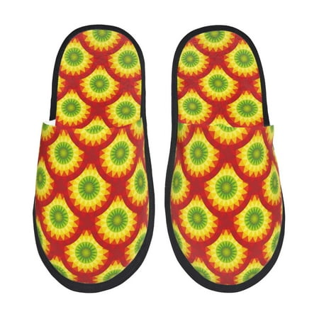 Balery Music Colors Slient Indoor Furry Fleece Comfort House Shoes Soft Non-Slip Home Shoes Cotton slippers House Slippers-- Medium