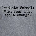 thumbnail image 3 of CafePress - Graduate School BS T Shirt - Women's V-Neck Dark T-Shirt, 3 of 4