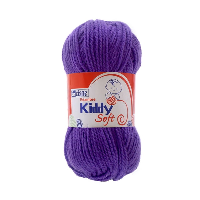 Bolsa de 6 Pzas Estambre Liso Brillante Morado Cisne Kiddy Soft