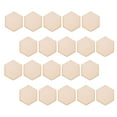 thumbnail image 3 of Landege 100 Pieces Hexagon Wooden Chips Unfinished Wood Slices for Crafts Painting Blank Cutouts Beige Wood Craft Supplies, 3 of 10