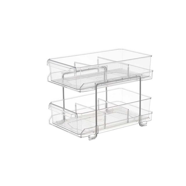 Toystoory Estante de almacenamiento de acrílico, reemplazo transparente portátil, deslizable, para el hogar, cocina, baño, soporte para artículos de Organizadores de utensilios de cocina Tipo 2 Toystoory HA074410-02