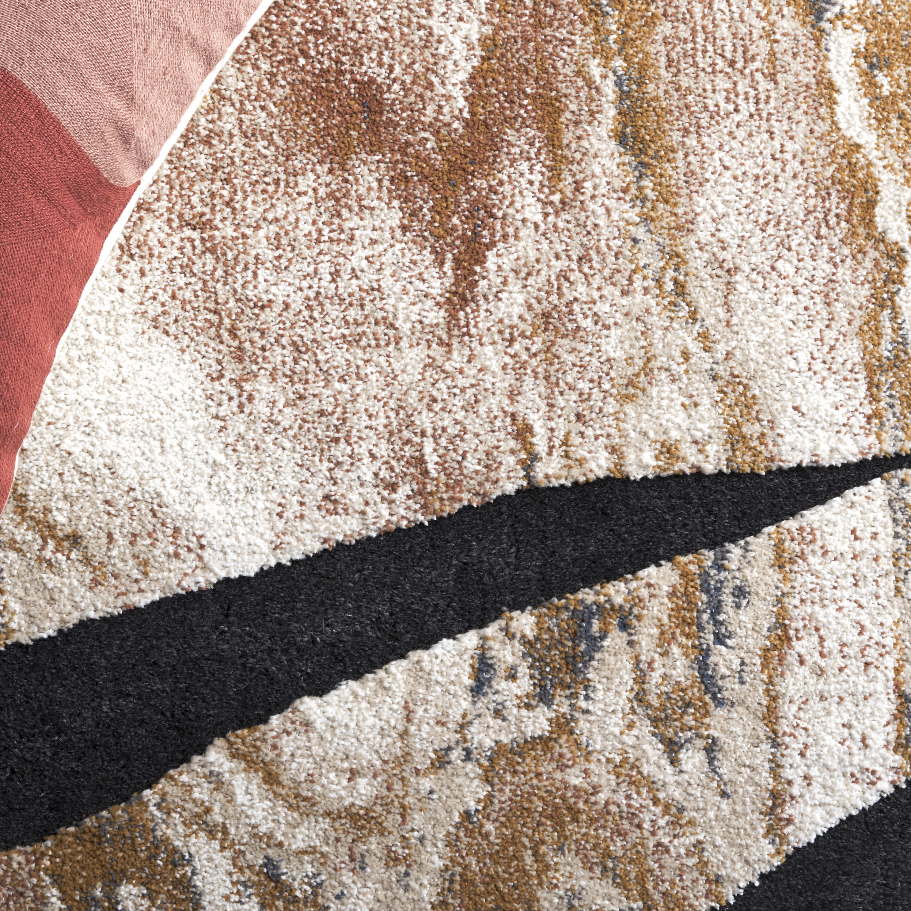 SAFAVIEH Contour Eugene Abstract Area Rug, Rust/Ivory, 8' x 10'