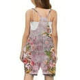thumbnail image 5 of Nrmvnmi Girls Summer Sleeveless Casual Romper Spaghetti Strap Shorts Jumpsuit With Pockets, 5 of 6