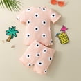 thumbnail image 4 of XZNPDUCQ Toddler Girls Summer Outfit Short Sleeve T-Shirt Tops Elastic Waist Shorts Set Girls Clothes Cartoon Print kids For 6 12 18 24 Months 2T 3T 4T 5T Dailywear Pink，6-12 Months, 4 of 9