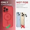 thumbnail image 2 of Magnetic for iPhone 14 Pro Case, [Compatible with MagSafe] [Full Camera Protection] Shockproof Protective Slim Translucent Matte Phone Case for iPhone 14 Pro 6.1'', Watermelon Red, 2 of 14