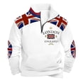 thumbnail image 3 of Men's British Style High Neck Half Zip Pullover Sweater with Cozy Lined Inner for Daily Casual Wear in Fall Winter, 3 of 3