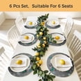 thumbnail image 5 of Daisy Butterfly Round 13 Inch Placemats Set of 6, Spring Floral Teal Butterflies Modern Art HeatResistant Non Slip Place Mats for Dining Table, Wipeable Braided Kitchen Table Mats for Housewarming, 5 of 9