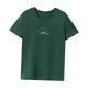 thumbnail image 3 of Camiseta para mujer Verano Cuello redondo Ropa Camiseta básica para ir de compras Viajar Senderismo Verde, 3 of 7