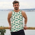thumbnail image 6 of Gukieu Cartoon Crocodile Print Men's Quick Dry Fitness Vest, Round Neck Sleeveless Fitness Bodybuilding Top-Small, 6 of 7