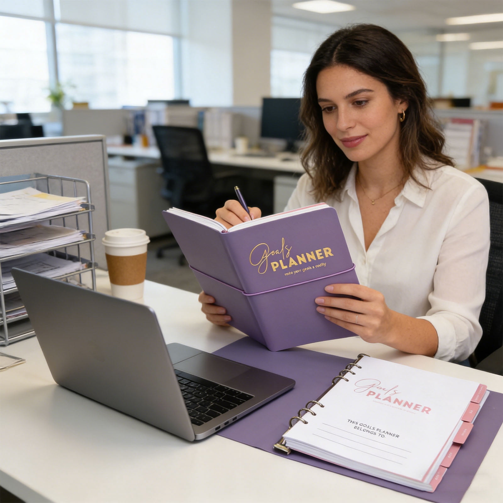 Stylish 2026 Desk Calendar Planner With Laminated Tabs And Spacious Layout For Efficient Scheduling