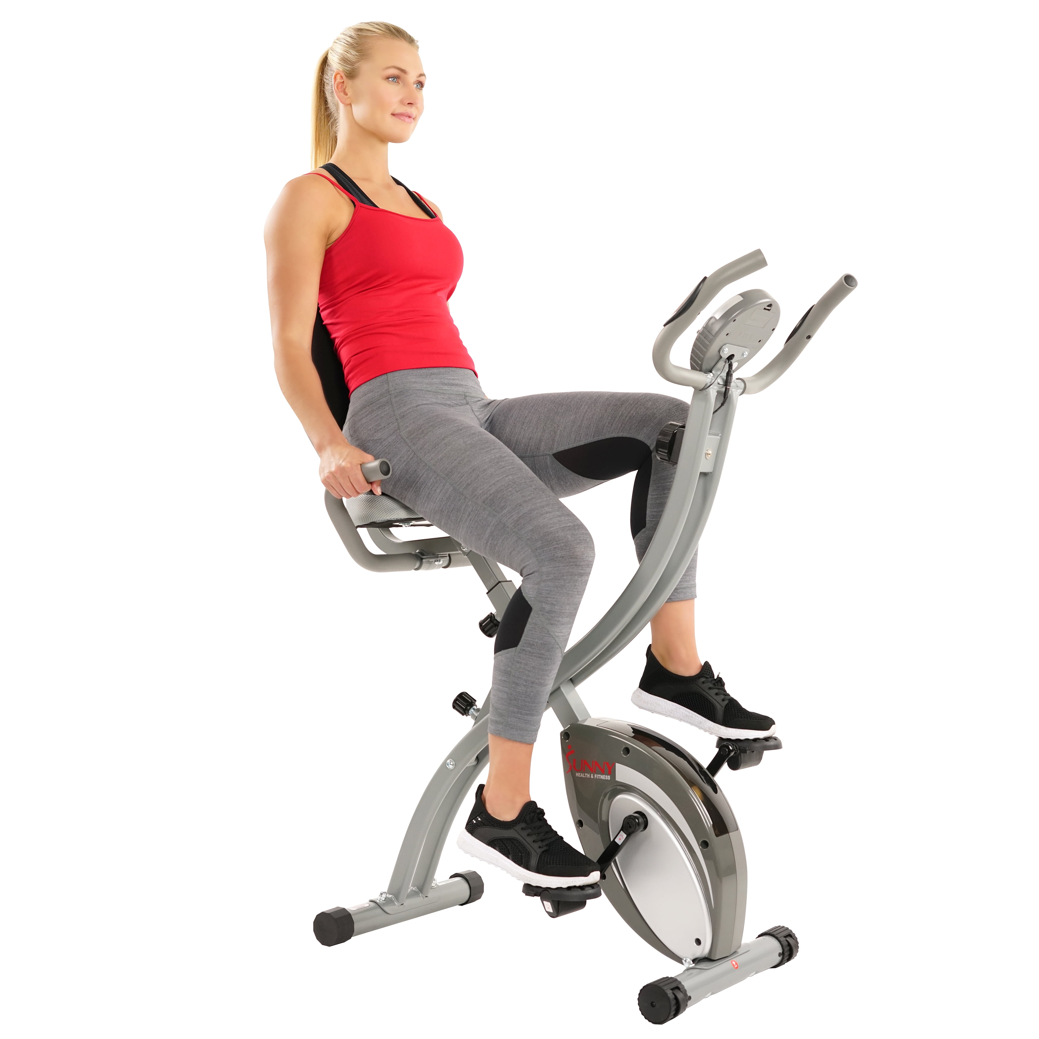 sunny health fitness recumbent bike