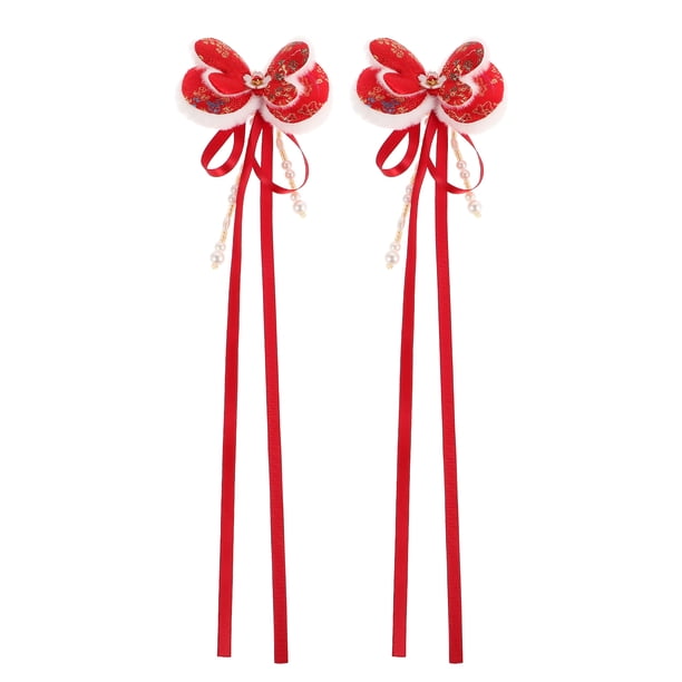 1 par de pinzas para el pelo de mariposa de estilo chino para niña, accesorio para el pelo para festivales de Año Nuevo y Hanfu, accesorios decorativos para el pelo