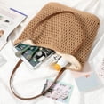 thumbnail image 3 of Bolso tote tejido Pleneal de 28 cm, bolso de hombro tejido, 3 of 8