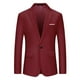 thumbnail image 5 of Abrigo Slim Fit para Hombre Inspire Chic, Blazer de Un Solo Botón, Formal, Color Burdeos, 5 of 7