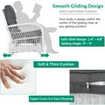 thumbnail image 2 of VIVIJASON 2-Piece Outdoor White Wicker Glider Rocking Chair, Patio Rattan Swing Glider Chairs with Cushions & Steel Frame, All-Weather Gliding Lawn Wicker Furniture for Garden Backyard Porch, Grey, 2 of 7