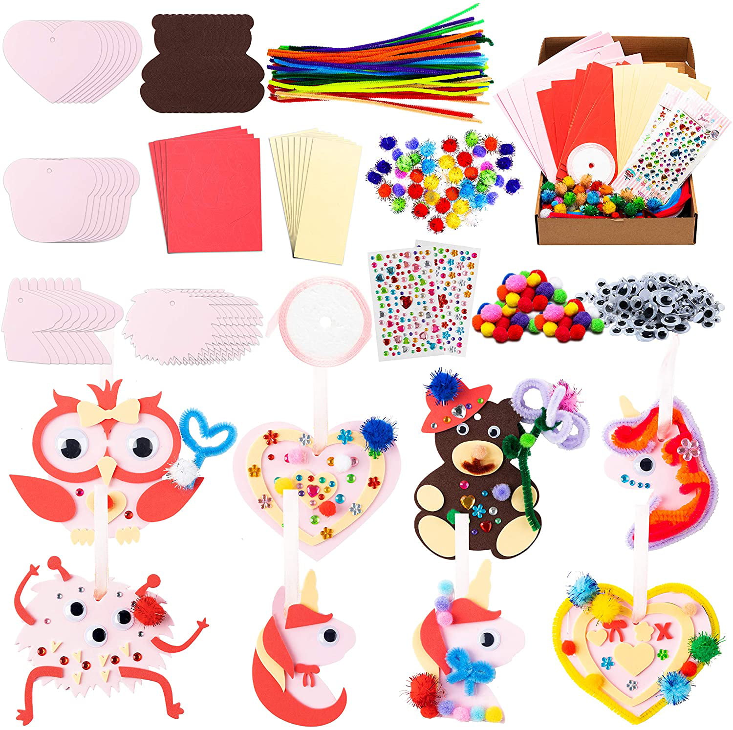 2 Cool Owl Cupcake Ornament Paper Kits Wiggle eyes New Craft Kits 