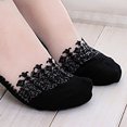 thumbnail image 4 of ievspot 1 Pair Womens Girls Sheer Lace Ankle Socks Ultra Thin Transparent Mesh Low Cut Socks Silk Nylon Fishnet Short Transparent Socks, 4 of 8
