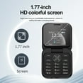 thumbnail image 3 of Mini Flip Phone 2G Network 1.77 Inch Screen Dual SIM Flashlight Speed Dial FM Radio Small Stylish Foldable Phone, 3 of 18