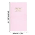 thumbnail image 3 of Todaioua 2026 Pocket Planner A6 Mini Weekly Planners 3.78" x 6.8" Pink Starlight Leather 2026 Pocket Notepad Daily Schedule Calendar Planner, 128 Pages, 3 of 9