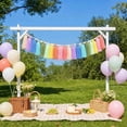 thumbnail image 5 of Orangide Boho Tassel Garland 59 Inch with Wooden Beads and Macrame Fringe, Colorful Yarn Bunting for Nursery, Bedroom, and Party Decor, Perfect for Boho Wall Hanging and Baby Shower, 5 of 7