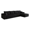 thumbnail image 6 of EHANCIS L-Shaped Cloud Sectional Sofa, Modern Modular Couch with Deep Seat & Plush Corduroy, No Assembly Required,Black, 6 of 6