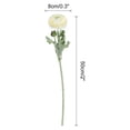 thumbnail image 2 of Uxcell Artificial Ranunculus Flowers, 6 Stems Faux Permanent Flower Floral Arrangements Bouquet, White, 2 of 5