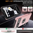 thumbnail image 4 of Pixel 7 Case, Google Pixel 7 Case with HD Screen Protector, Shockproof Google Pixel 7 Phone Case with 360° Magnetic Ring Holder Kickstand Phone Case for Google Pixel 7 Pink, 4 of 15