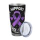thumbnail image 2 of Vaso de acero inoxidable de 20 oz para café, taza térmica portátil con tapas para el mes de concientización sobre la violencia doméstica, 2 of 7