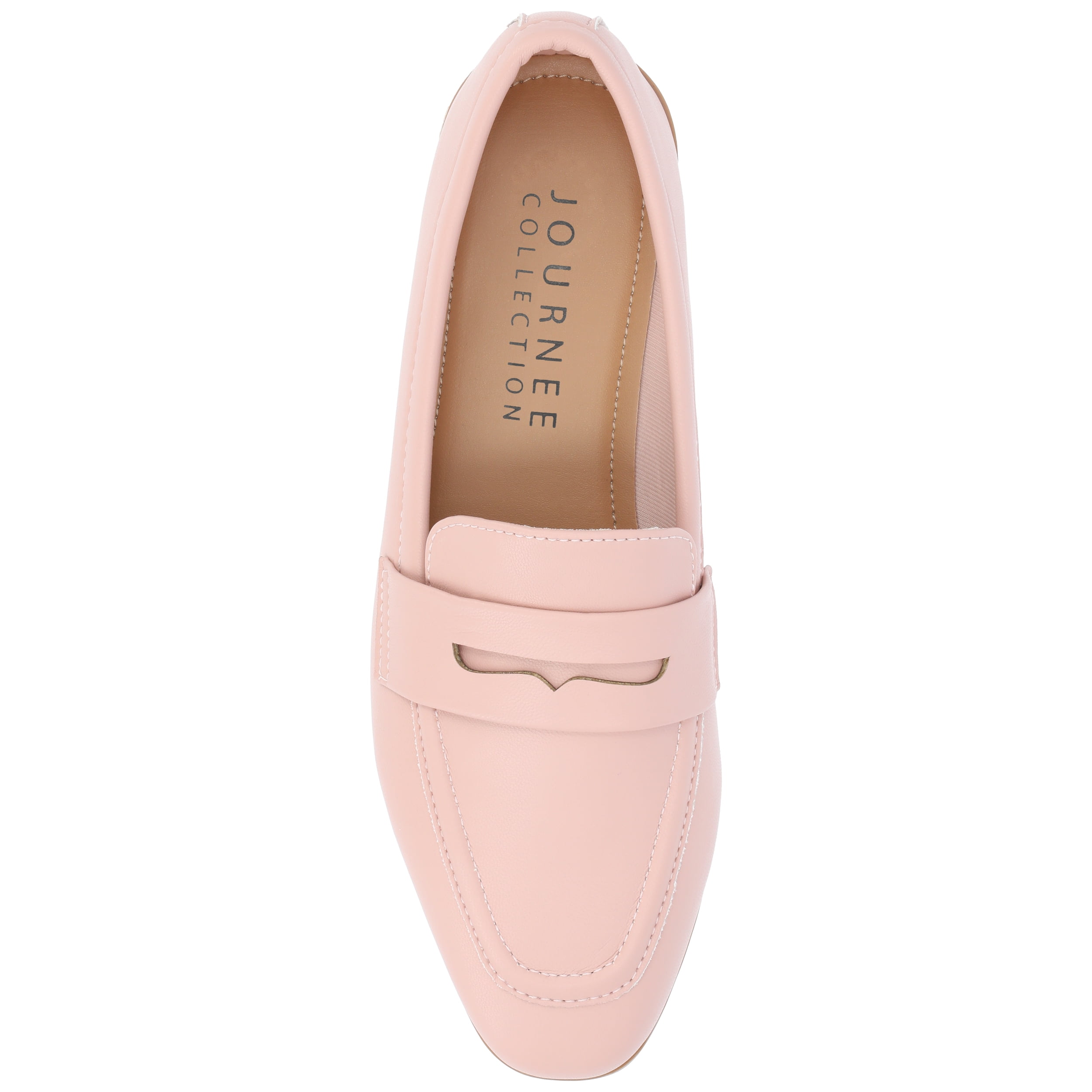 Journee Womens Myeesha Loafer Slip On Square Toe Dress Flats