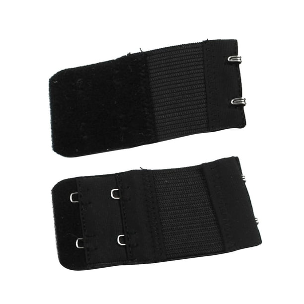 Unique Bargains 2pcs Black Bra Strap Extension Bra Extender 2Hook