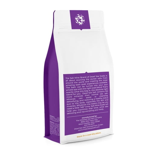 Lavender Authentic Premium Coarse Grain (2mm) 20 lbs. Dead Sea Salt - Custom - No Color