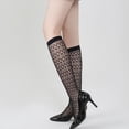 thumbnail image 2 of Lovskoo 2024 Fishnet Thigh High Stockings for Women Girls Knee Highs Sheer Socks Black-Q, 2 of 3