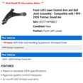 thumbnail image 2 of Front Left Lower Control Arm and Ball Joint Assembly - Compatible with 1999 - 2005 Pontiac Grand Am 2000 2001 2002 2003 2004, 2 of 2
