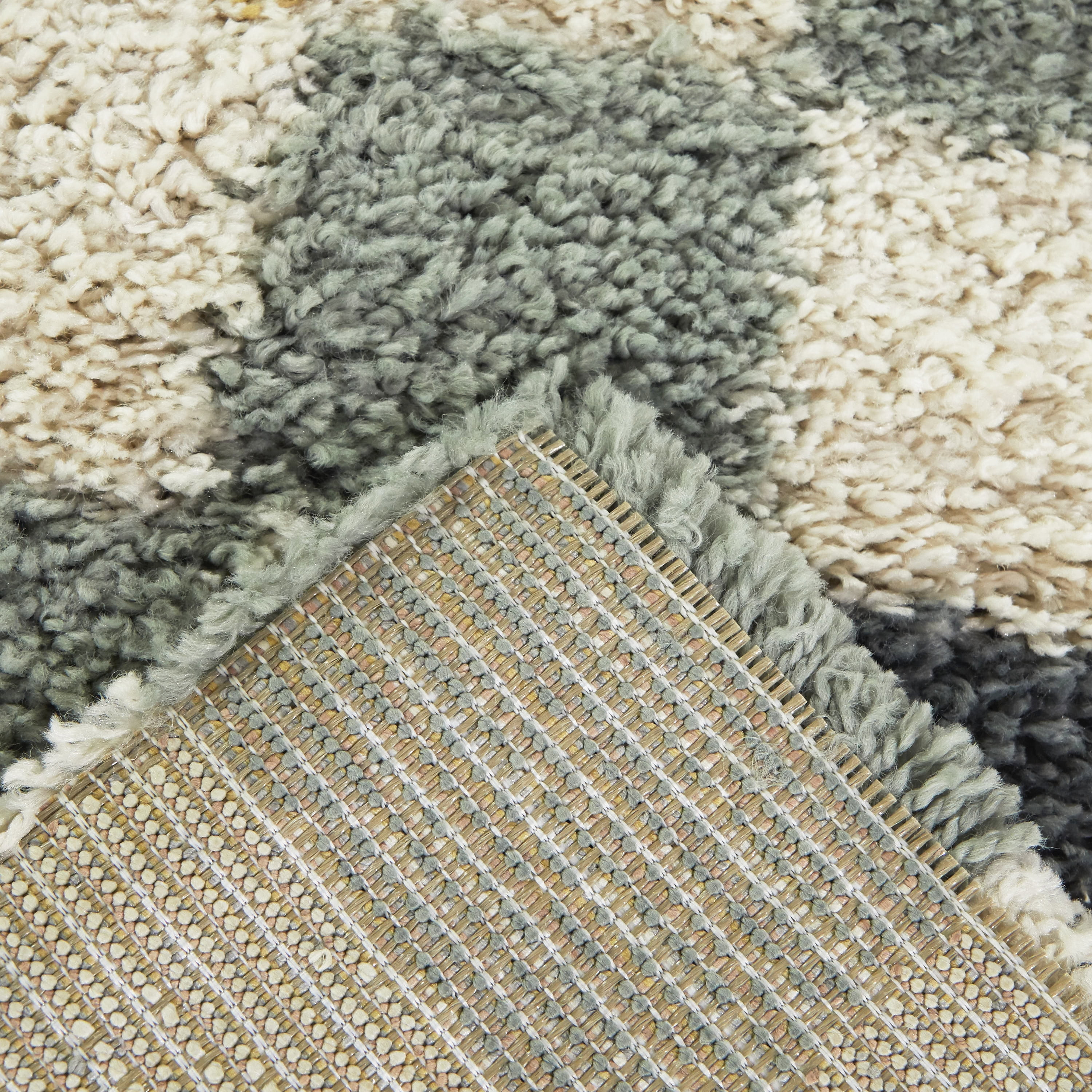 Mainstays Rainbow Checkered Shag Indoor Rug, 7' 10" x 10'