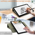 thumbnail image 5 of 360°Rotatable Case for Galaxy Tab A7 Lite 8.7 inch 2021, SM-T220/T225/T225N/T225C Cover with S Pen Slot, Allytech Swivel Multi-Angle Viewing Anti-Slip Stand PU Leather Case for SM-T220/SM-T225, Gray, 5 of 6