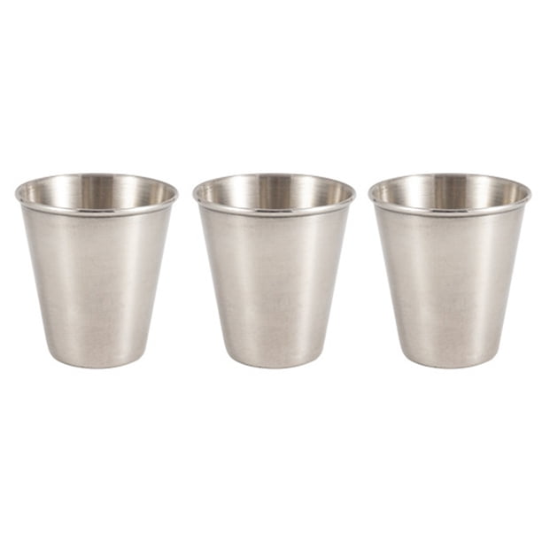 1 set Tazas de licor de acero inoxidable Tazas de vino portátil Los espíritus de los espíritus