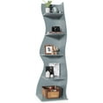 thumbnail image 3 of Small Corner Shelf, Modern Wall Corner Bookshelf, Stylish Bookcase Storage Rack for Small Space, Living Room, Bedroom, ,, 3 of 5