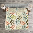 thumbnail image 3 of Ambesonne Grunge Quilted Bedspread Set 3 Pcs, Vintage Falling Leaves, King Size, Multicolor, 3 of 3